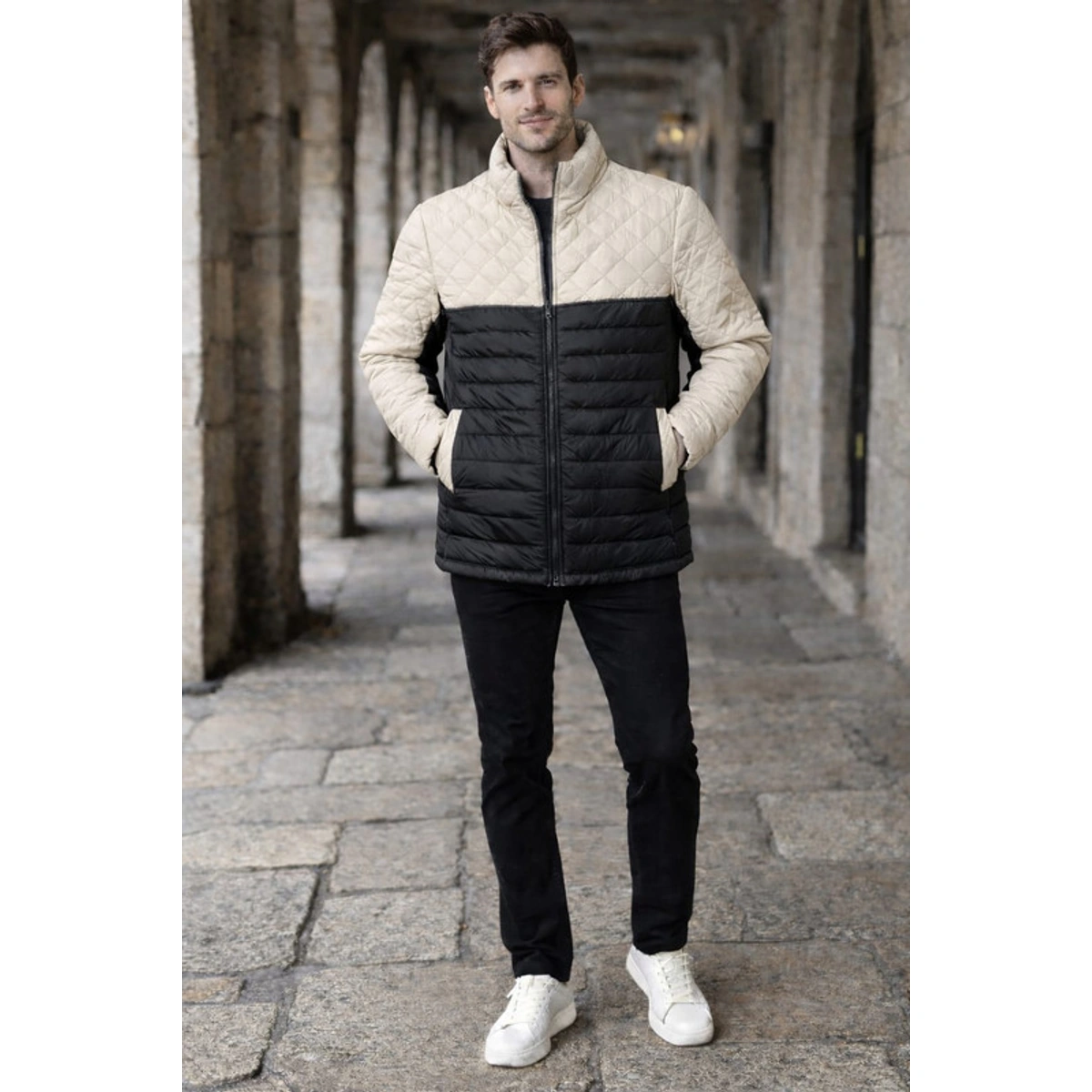 جاكيت بامب رجالي لونين