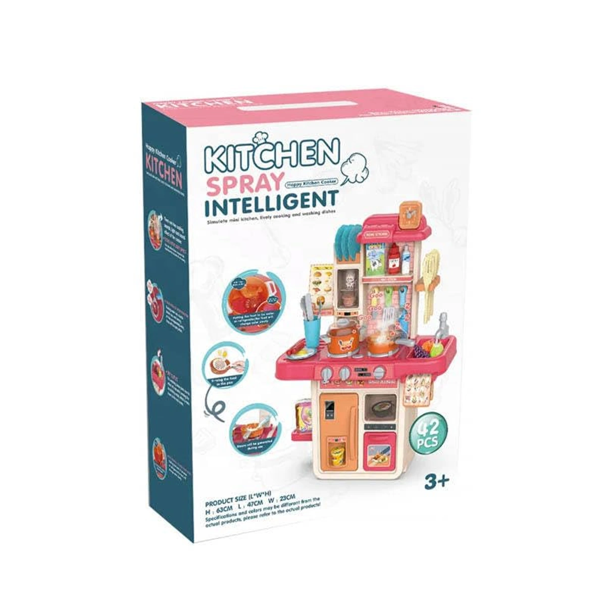 مطبخ الأحلام للأطفال 42 قطعة مع مؤثرات