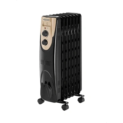 بلاك اند ديكر دفاية زيت - 7 ريش - 1500 وات - أسود - OR070D-B5 - ضمان 1 سنة