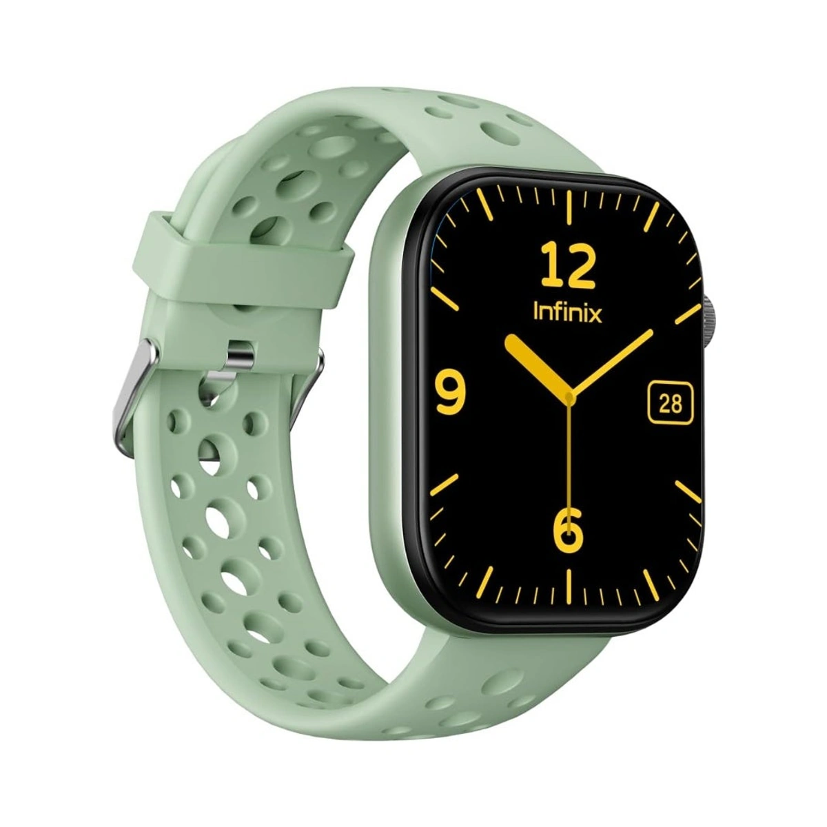 انفنيكس ساعة XWatch H4 - شاشة 2.04 بوصة - IP68 - 10 أيام بطارية - أخضر ضبابي