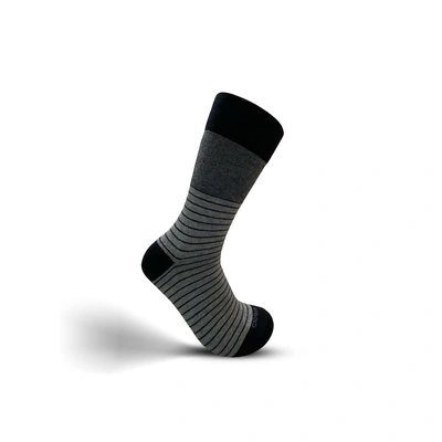 شراب رجالي كلاسيك طويل -  مخطط رمادي