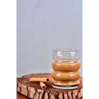 طقم أكواب زجاجية حلقات شفافة - 3 قطع - 260 مل