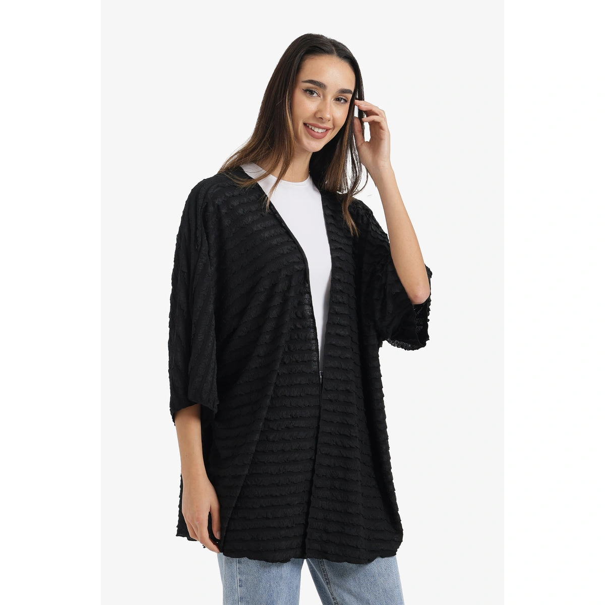 كيمونو شاطئ مكشكش حريمي بوليستر من كارينا 58776