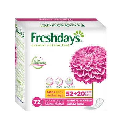 فريشدايز فوطة يومية عادية معطرة - 72 فوطة