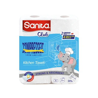 سانيتا كلوب منشفه مطبخ - 160 منديل - 2 ميجا رول