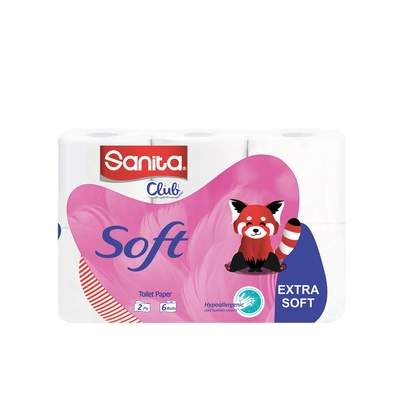 سانيتا كلوب ورق تواليت - 220 منديل - 6 رول