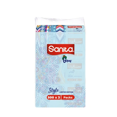 سانيتا جيبسي مناديل وجه - 500 منديل - 3 قطع