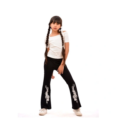 بنطلون قطن بناتي - أسود - 43917