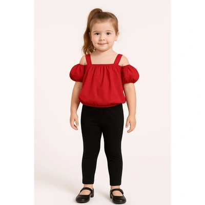 طقم بناتي بنطلون وبلوزة - 2 قطعة