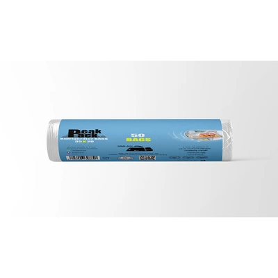 رول أكياس ثلاجة شفاف من بيك باك - 50 كيس بحجم 20 سم * 35 سم