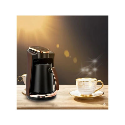 ماكينة صنع القهوة التركية بشاشة تعمل باللمس/إيقاف تشغيل تلقائي سوكاني - 550 وات - أسود SK-09048