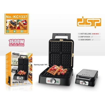 صانع الوفل 4 شرائح مع حماية من الحرارة - 1600 وات - KC1337