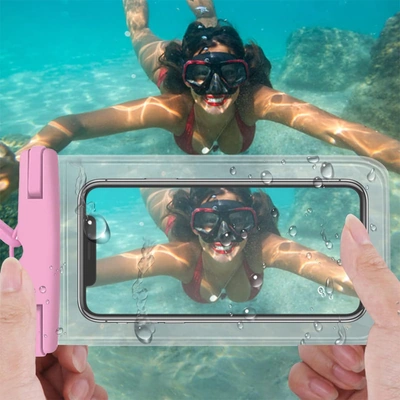 جراب موبايل واقى للمياه - بينك