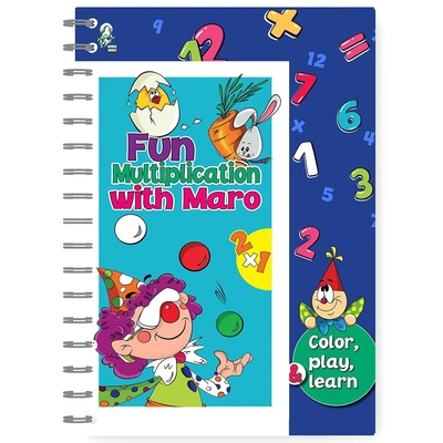 كتاب تلوين وتعليم الضرب الحسابي مع مارو من ماما مها