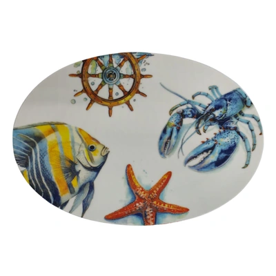 طبق بورسلين للتقديم بنقش ديجيتال - 36 سم - سمك