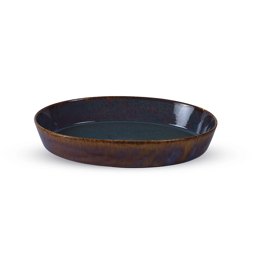 AAone Handmade Turquoise Porcelain Oven Tray 38x27 cm