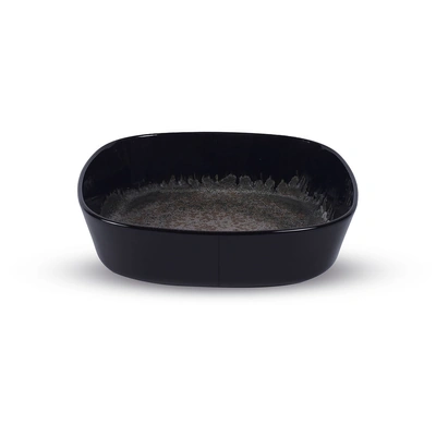 صينية فرن مربعة بورسلين - 29 سم - أسود