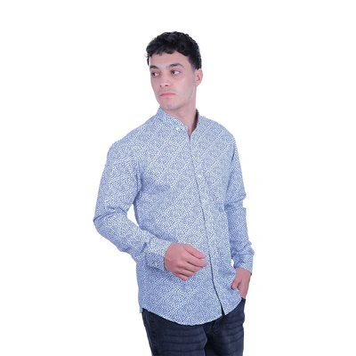 قميص بكم طويل رجالي منقوش