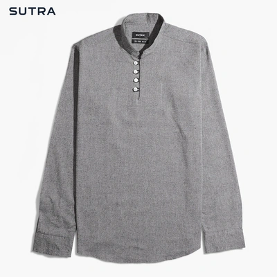 قميص مقفول بكم رجالي