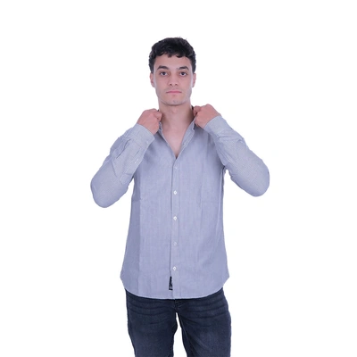 قميص مخطط خطوط رفيعة رجالي