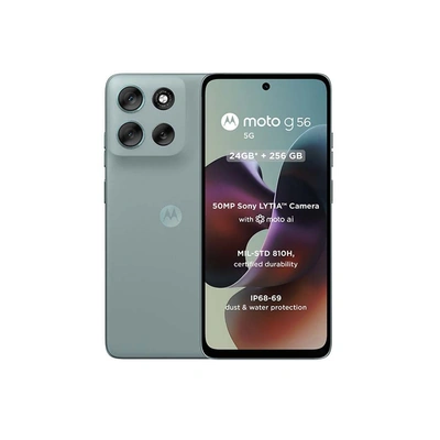 موتورولا G56 موبايل - 12/256 جيجا - شريحتين - 5G - رمادي بانتون
