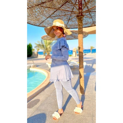 مايو ليكري كامل حريمي - 2 قطعة - رمادي