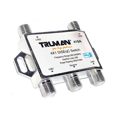 سويتش ترومان - DiSEqC - 4 منافذ - فضي - 41SA