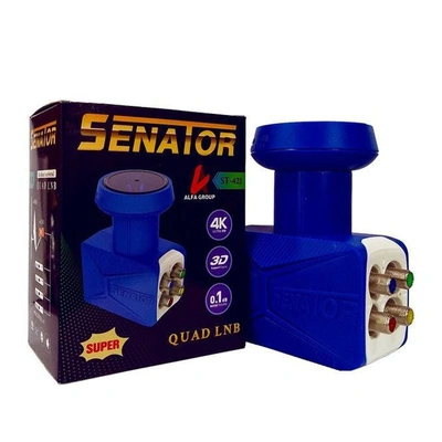 وحدة LNB رباعي سيناتور - KU-Band - 4 منافذ - ST-421 - أزرق