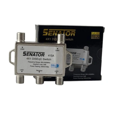 مفتاح ديسك سيناتور - 4 منافذ - 41SA - فضي