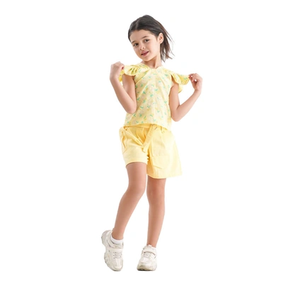 طقم تيشيرت وشورت بناتي - MA-MU-2880