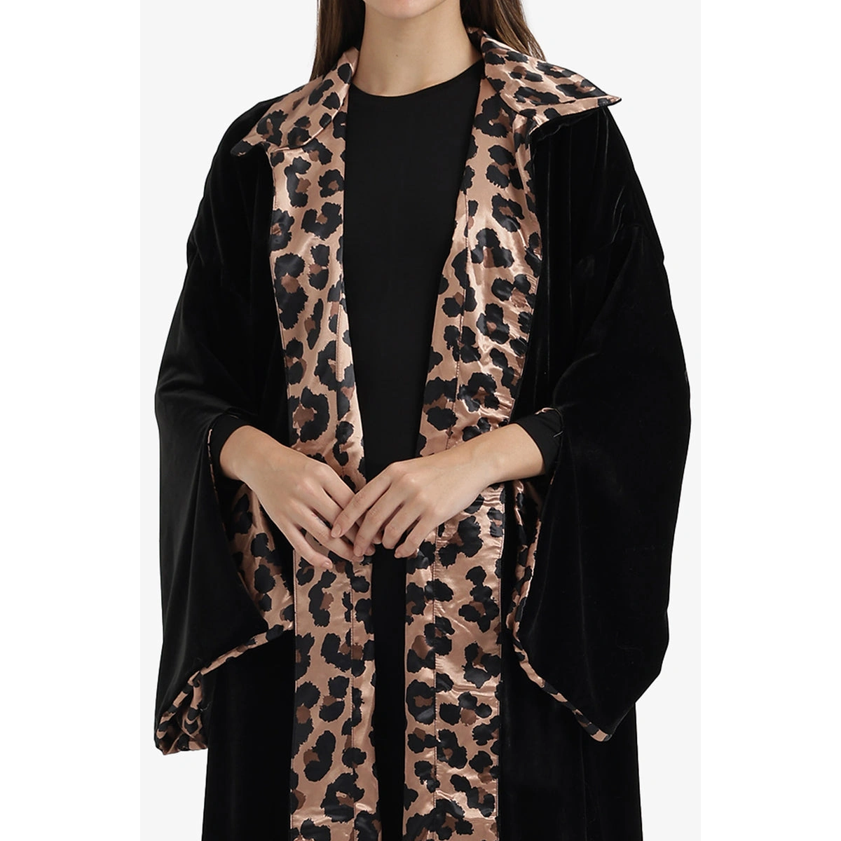 كيمونو ماكسي ببطانة ليوبارد من كارينا 58699