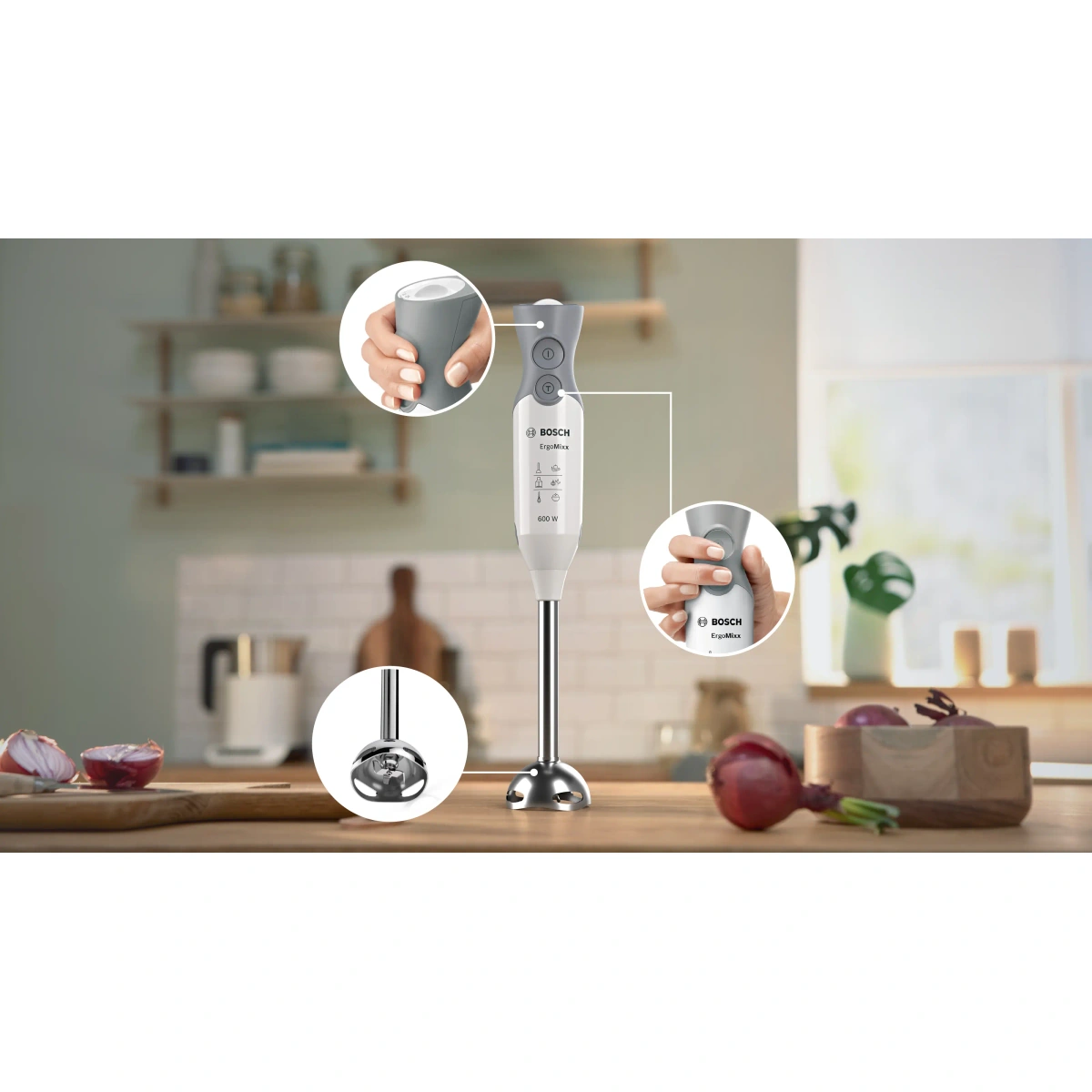 بوش خلاط يدوي ايرجو ميكس - 600 وات - 12 سرعة - MSM66120