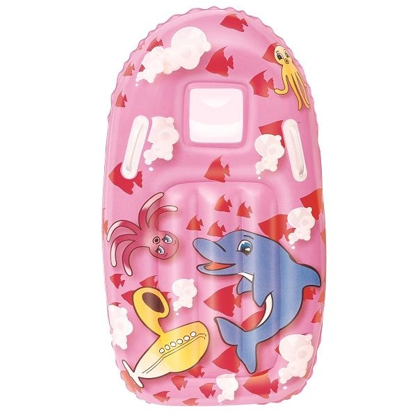 عوامة قابلة للنفخ بتصميم لوح تزلج - 99*51سم - بينك