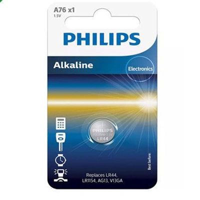 بطارية فيليبس قلوية AG13 LR44 1.5 فولت للأجهزة الدقيقة