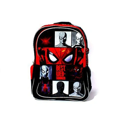 شنطة ظهر بتصميم سبايدرمان - مقاس 18 مع جيوب متعددة - رقم FK120161