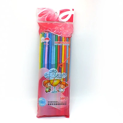 مجموعة شفاطة 50 قطعة قوس قزح ملونة - للمشروبات