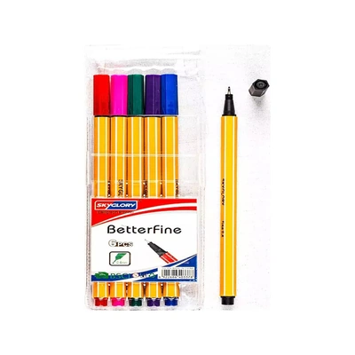 مجموعة أقلام سكاي جلوري - 0.4 مم - بألوان متعددة للرسم والكتابة