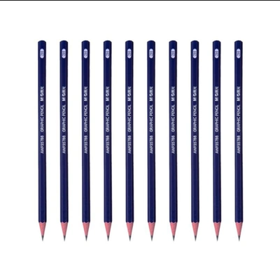 قلم رصاص إم آند جي تشنقوانج خشبي سداسي 2H للرسم AWP357B7