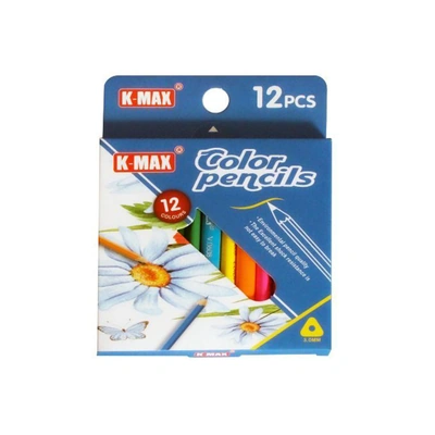 مجموعة أقلام تلوين فنية من كي-ماكس - 12 لونًا - ناعمة وسهلة الاستخدام
