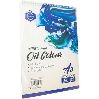 ألوان زيتية للرسم من كيب سمايلينج - 12 ورقة A3 جراماج 300