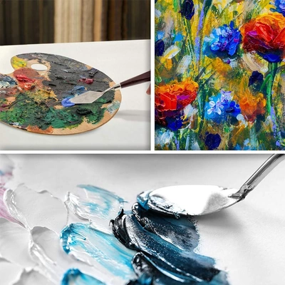 مجموعة سكاكين لوح الألوان من الفولاذ المقاوم للصدأ 5 قطع