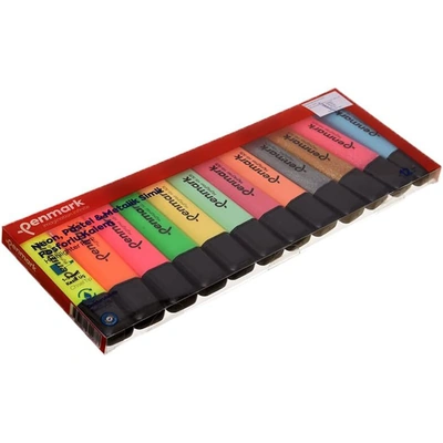 هاي لايتر بن مارك 12 قطعة ألوان مميزة - رقم HS-505-12NP