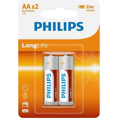 بطاريات فيليبس طويلة العمر 1.5 فولت مقاس AA