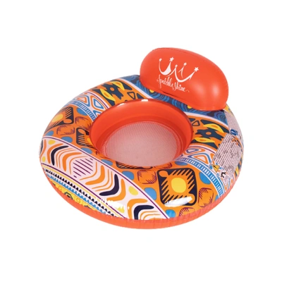 طوق سباحة بوهيميا مع شبكة كرسي مقاس 106 سم للاسترخاء في الماء