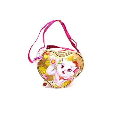 حقيبة طعام أطفال ذهبية بتصميم قطط للمدرسة