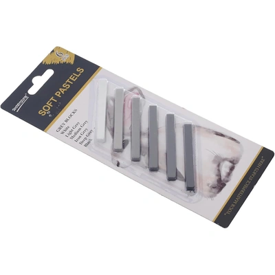 مجموعة ألوان باستيل ناعم - 6 ألوان رمادية للرسم والتظليل
