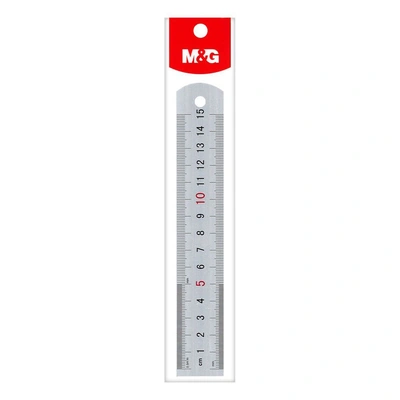 مسطرة ألمنيوم ام اند جي - 15 سم