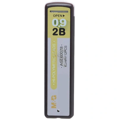 عبوة سنون ميكانيكية إم آند جي - 2B بقطر 0.9 مم للرسم والكتابة