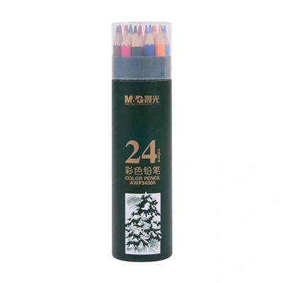 مجموعة ألوان خشبية إم آند جي - 24 لون