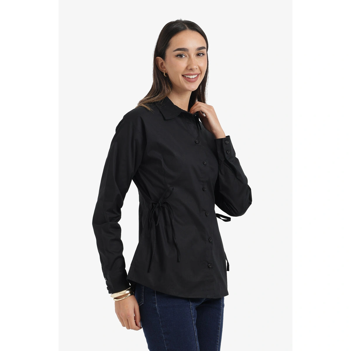 قميص برباط جانبي حريمي بوبلين من كارينا 58651